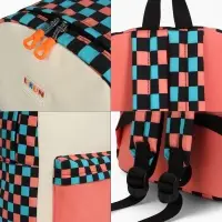 Рюкзак школьный на молнии, с карманами, размер 30&times;14&times;42 см, белый/розовый