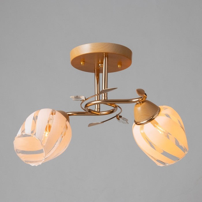 Люстра Люстра "Лепестки" 2x40Вт E27 золото 44х33х28 см