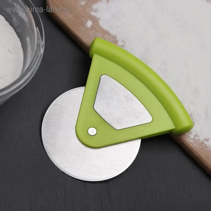 Нож для пиццы и теста «Бегунок», d=7,5 см, нержавеющая сталь, цвет МИКС Нож для пиццы и теста «Бегунок», d=7,5 см, нержавеющая сталь, цвет МИКС