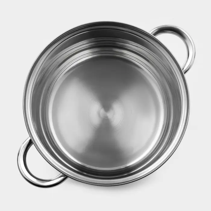 Кастрюля Доляна «Классика», 3 л, d=20 см, с крышкой, капсульное дно, нержавеющая сталь, хромированная Кастрюля Доляна «Классика», 3 л, d=20 см, с крышкой, капсульное дно, нержавеющая сталь, хромированная