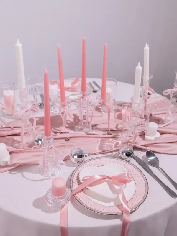 Тарелки WY Paradise, d=25.5 см, набор 2 шт., фарфор, белые, розовые