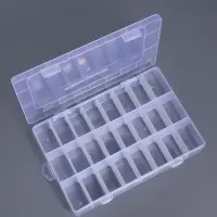 Органайзер для хранения мелочей, передвижные ячейки, 24 ячейки, 19.5&times;13.5&times;3.5 см, прозрачный