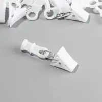 Набор для штор: бегунок 10 шт., зажимы 10 шт., белый