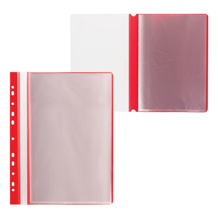 Папка с 10 вкладышами А4, 160 мкм, Calligrata, с перфорацией, красная Папка с 10 вкладышами А4, 160 мкм, Calligrata, с перфорацией, красная