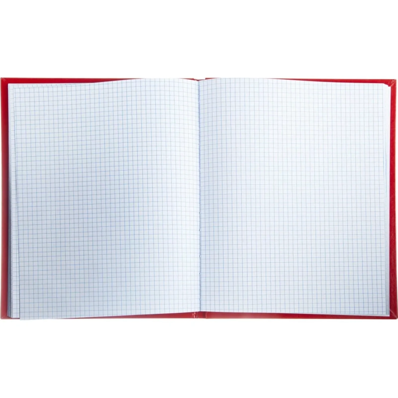 Книга учета 96л. в клетку офсет, обл.бумвинил красный