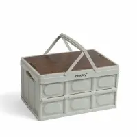 Стол - корзина maclay 2 в 1, складная, 15 л, 33&times;22&times;17/4.5 см, светло-серая
