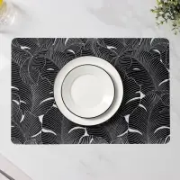 Салфетки сервировочные на стол &laquo;Мираж&raquo;, 4 шт., 30&times;45 см, чёрные