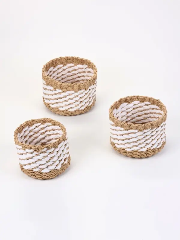 Корзины для хранения Craftel, набор 3 шт.: 15&times;13, 18&times;14, 21&times;15 см, ручной работы