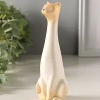 Статуэтка "Киска" 15х5 см, белый с росписью