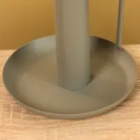 Подсвечник на 1 свечу текстурный с ручкой и блюдцем «Графит», 10×10×9.5 +/- 0.5 см