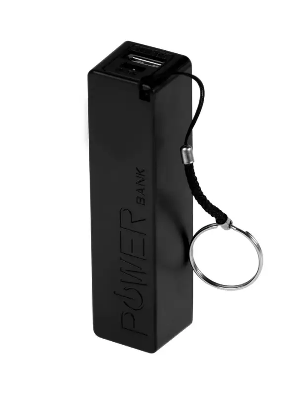 Внешний аккумулятор PB-03, 2200 мАч, USB, 1 А, крепление кольцо, чёрный