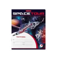 Тетрадь 12 листов в линейку ErichKrause Space Tour, обложка мелованный картон, блок офсет, белизна 100%, МИКС
