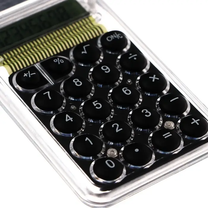 Калькулятор настольный 8-разрядный, KS-005, прозрачный корпус