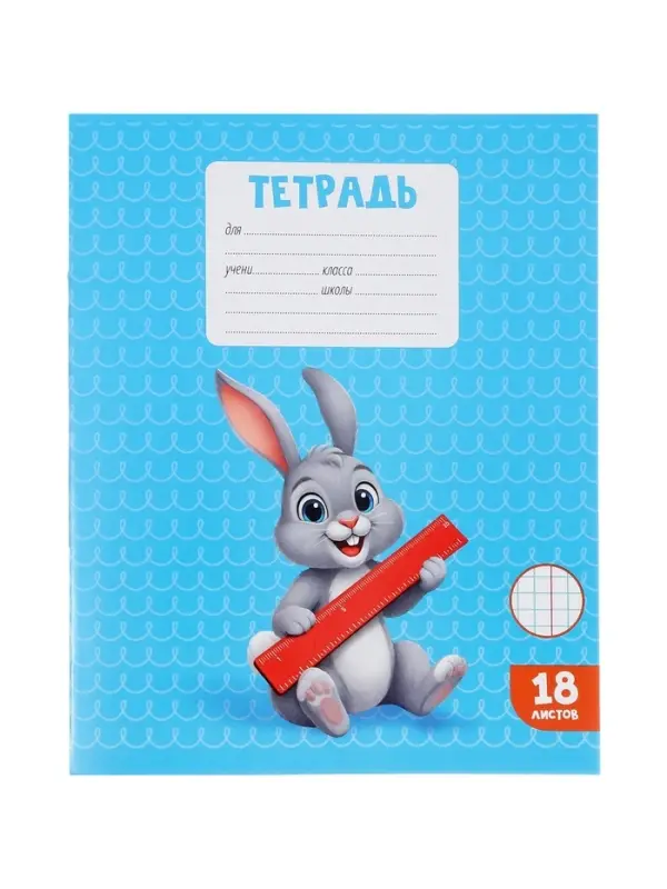Тетрадь 18 листов в клетку Calligrata KIDS, блок офсет, 5 В МИКС