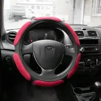 Спонжевая оплетка руля AVS SP-426M-RD ( размер M, красный) - Серия "Sponge"