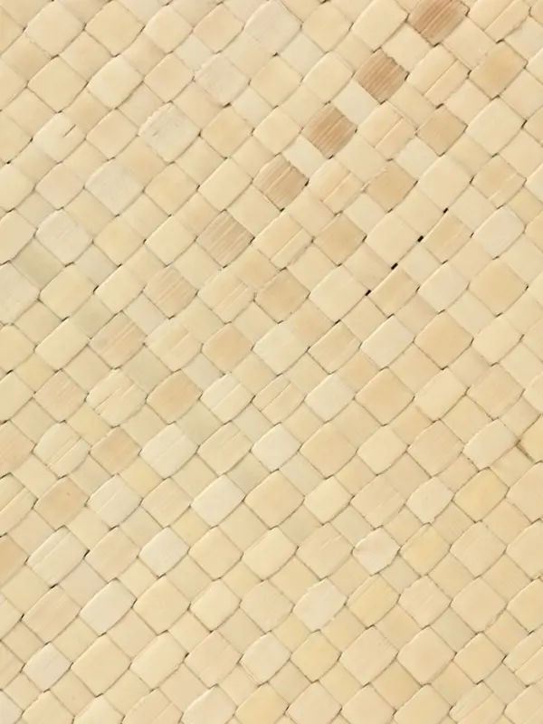 Сумка плетёная на застёжке из пандана, 30&times;10&times;35 см, бежево-чёрная