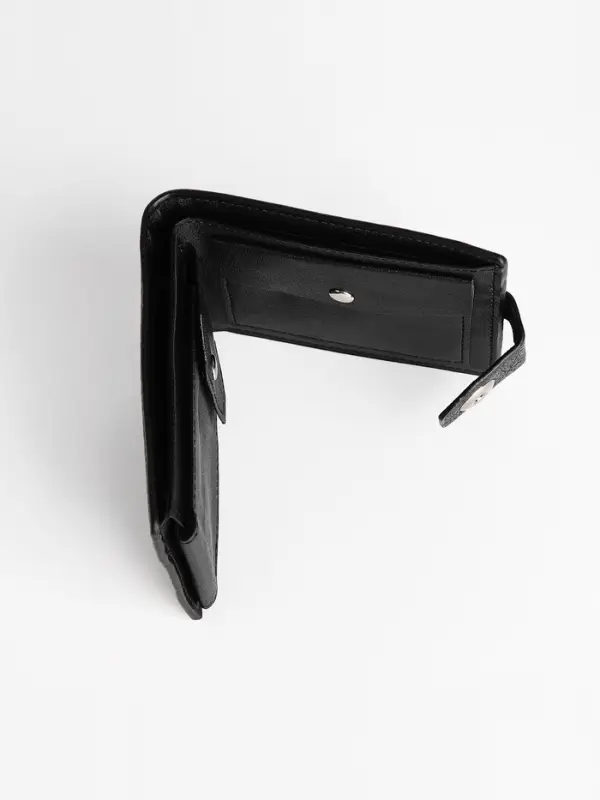 Портмоне мужское &laquo;Сахир&raquo;, на магните, отдел для купюр, для карт, для монет, чёрное