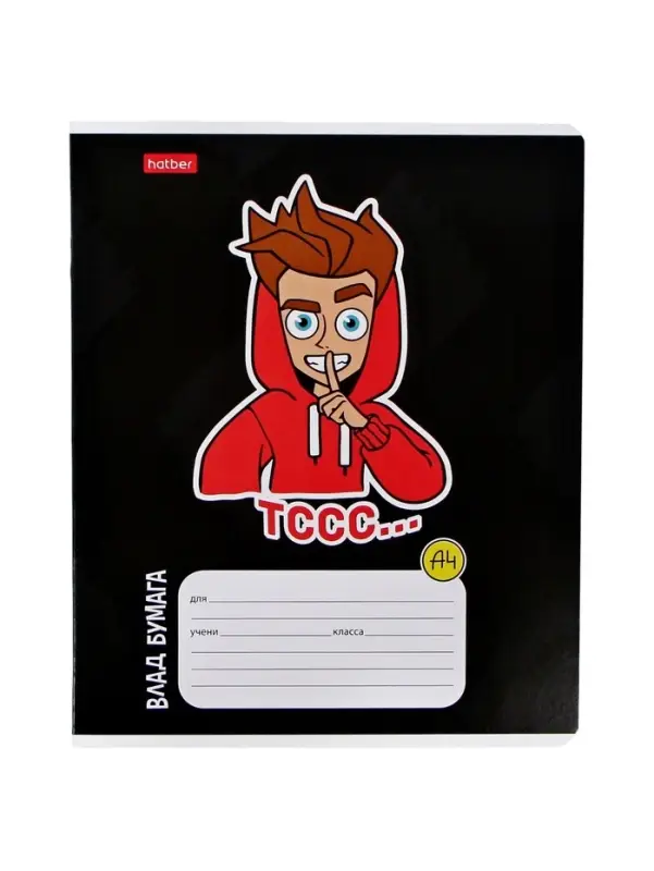 Тетрадь 12 листов в клетку Calligrata &laquo;Влад А4&raquo;, обложка мелованный картон, МИКС