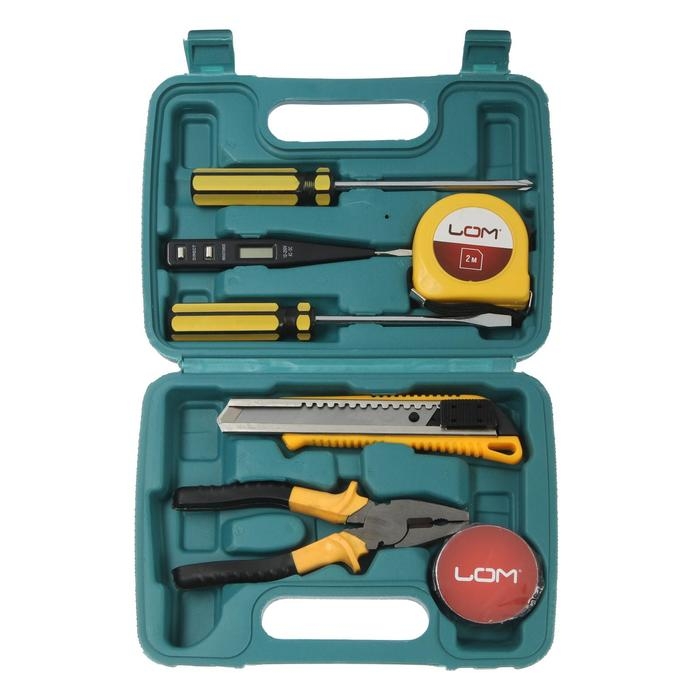 Набор инструментов в кейсе ЛОМ, в подарочной упаковке Набор инструментов в кейсе ЛОМ, в подарочной упаковке "НОВЫЙ ГОД", 7 предметов