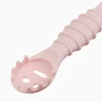 Ложка детская для прикорма, силикон, набор 3 шт., розовый M&B