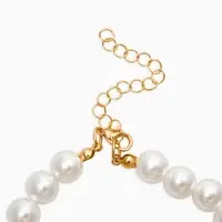 Бусы "Жемчуг" скоробей, 40+уудл. №10, цвет белый в золоте