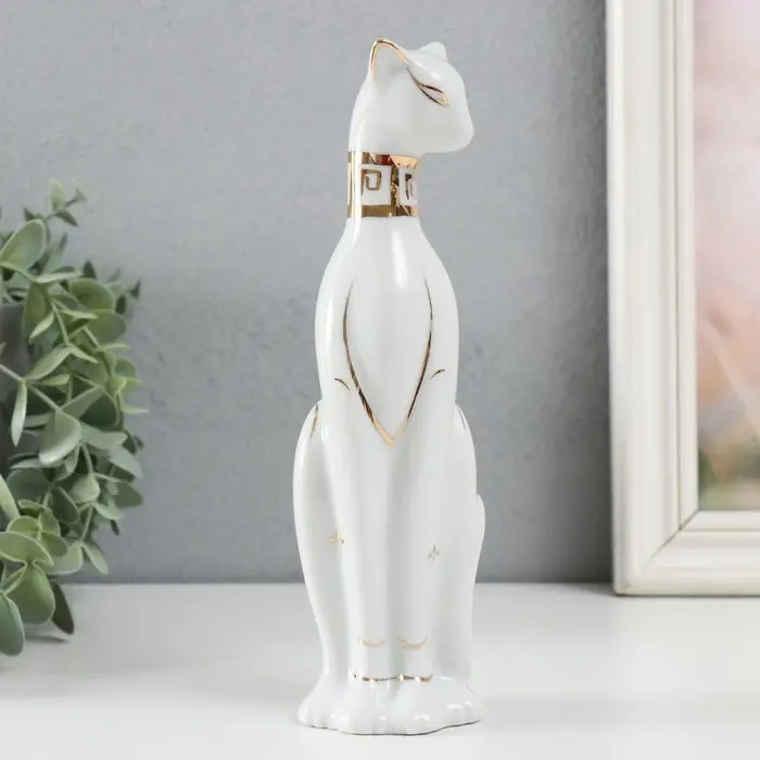 Фигурка керамика &laquo;Кошка египетская, белая&raquo; 21&times;5.5&times;6 см