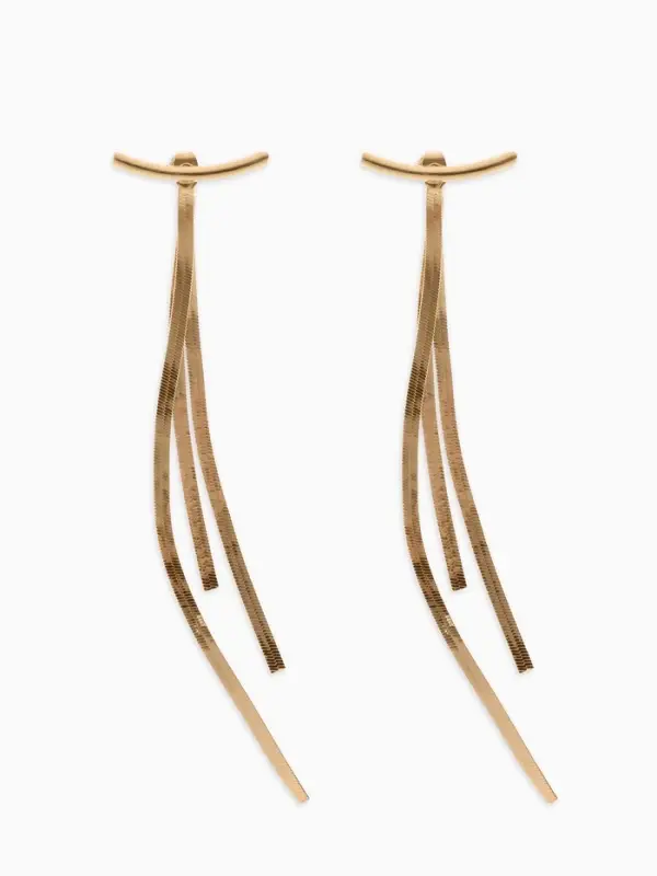 Серьги висячие &laquo;Дуга. Водопад&raquo;, цвет золото, 11 см