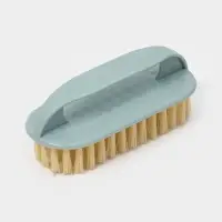 Щётки для уборки Доляна, 4 предмета: совок, 3 щётки, 30&times;21&times;12 см, голубые