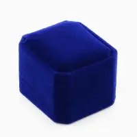 Футляр под кольцо, серьги &laquo;Геометрия&raquo;, бархатный, 5&times;5.5&times;4 см, синий
