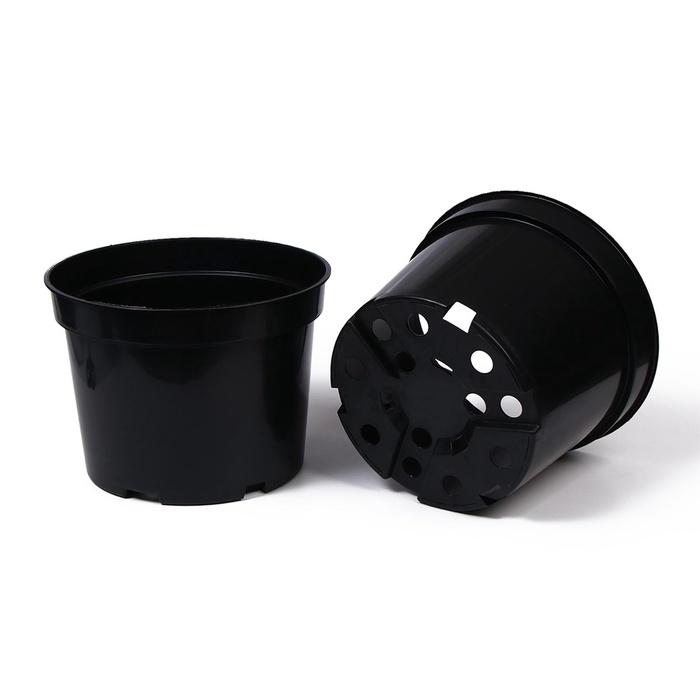 Горшок для рассады, 10 л, d = 29 см, h = 22,5 см, чёрный, Greengo Горшок для рассады, 10 л, d = 29 см, h = 22,5 см, чёрный, Greengo