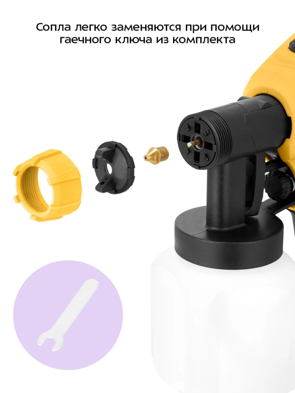 Электрический краскопульт КТ-6495 - 600 Вт Электрический краскопульт КТ-6495 - 600 Вт