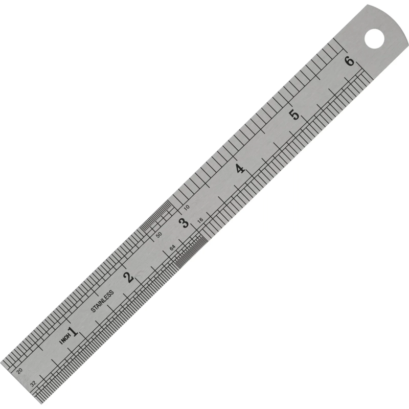 Линейка металлическая 15 см Attache