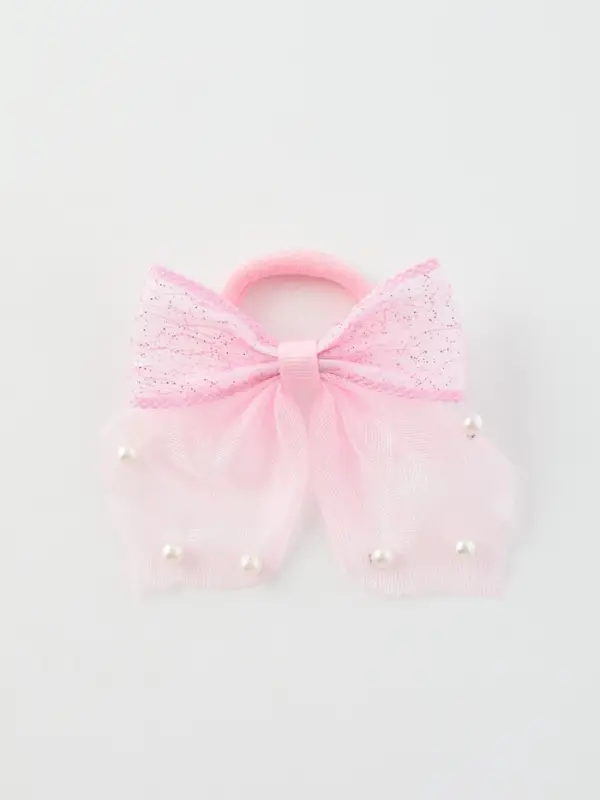 Бант для волос на резинке &laquo;Бантик Лили воздушный&raquo;, 8&times;7 см, розовый