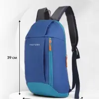 Рюкзак спортивный TEXTURA, на молнии, с карманом, размер 20&times;11&times;39 см, синий