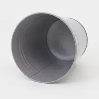 Вазон без ручек, 5 л, h=20.5 см, нержавеющая сталь, графитовый