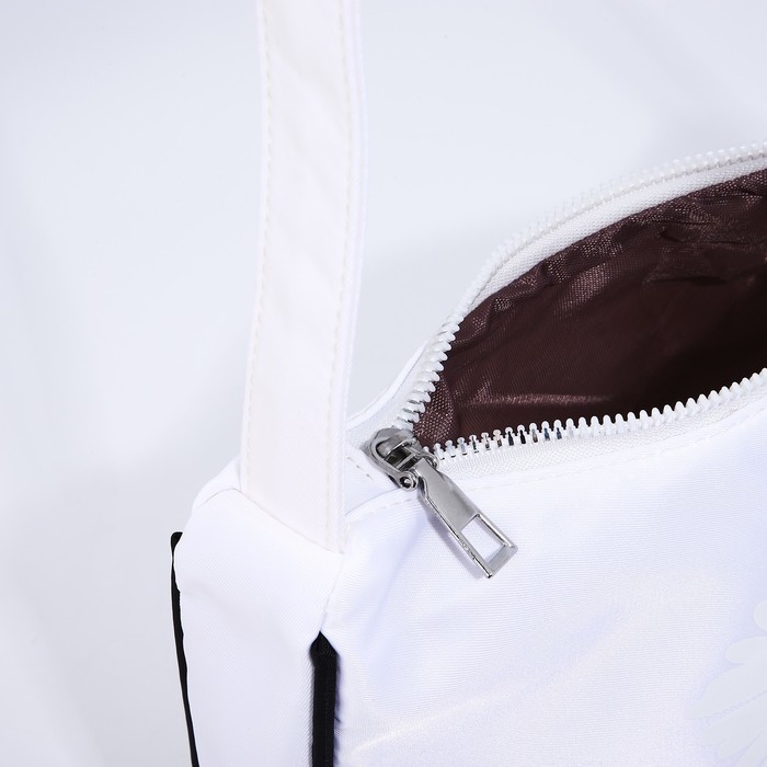 Сумка молодёжная на молнии, цвет белый Сумка молодёжная на молнии, цвет белый