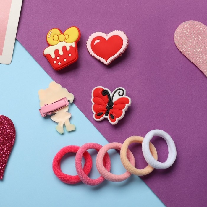 Набор для волос Набор для волос "Выбражулька" (10 резинок,4 зажима) яркость