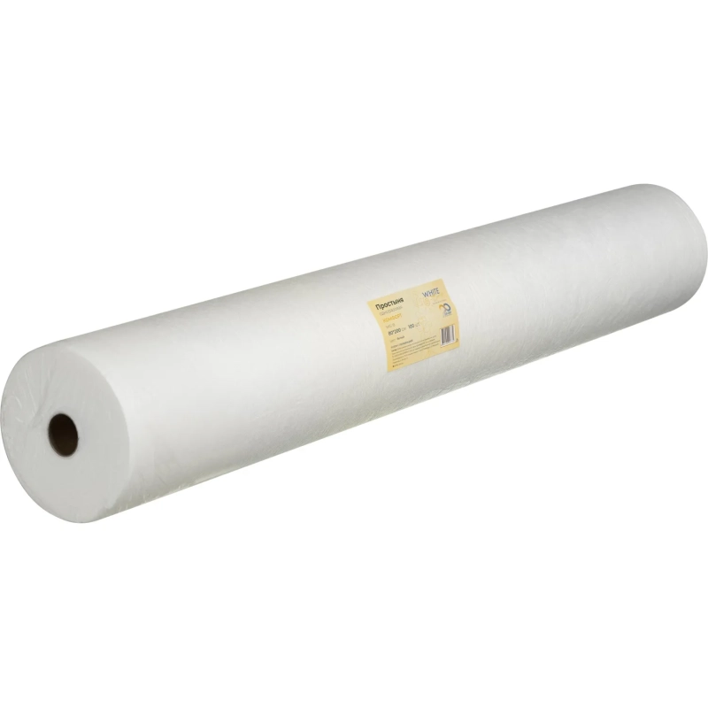 Простыня в рулоне 80х200, белый (100шт/рул), SMS Комфорт, 11777