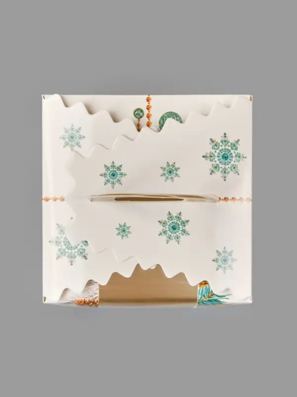 Складная коробка под один капкейк «Снежные шары», 9 × 9 × 11 см