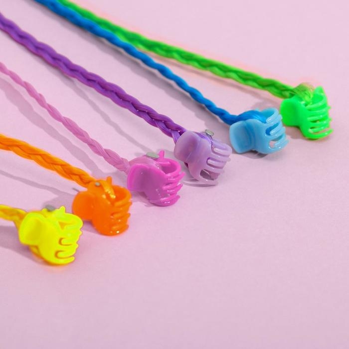 Заколки , цветные пряди для волос на крабике «Самой милой леди» (6 шт) Заколки , цветные пряди для волос на крабике «Самой милой леди» (6 шт)