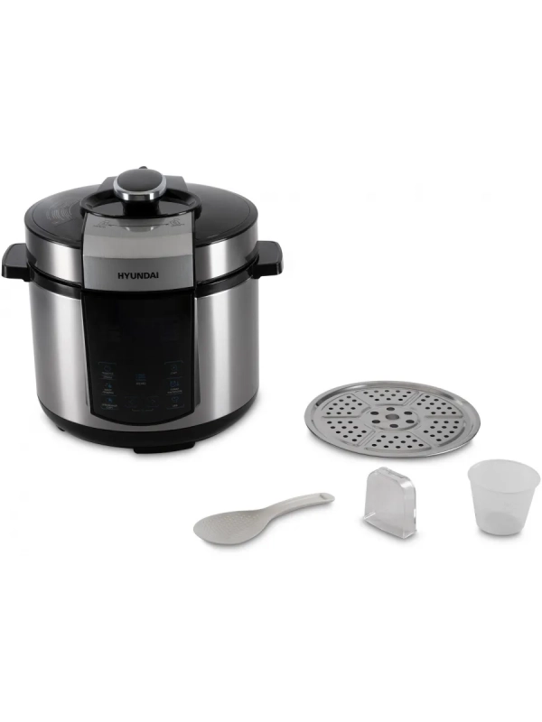 Мультиварка-скороварка HYMC-1618 серебристый-черный Мультиварка-скороварка HYMC-1618 серебристый-черный