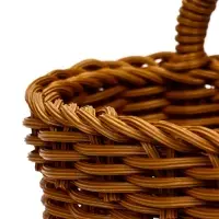 Корзина пластик 15 х 18 х 12 см, ручка 10 см коричневый