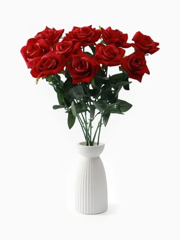 Цветы искусственные &laquo;Роза&raquo;, h=56 см, d=8.5 см, красные