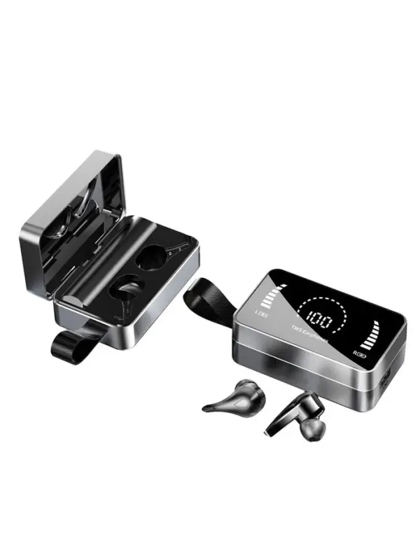 Наушники беспроводные VBT 1.29, TWS, вакуумные, Bluetooth 5.0, 3500 мАч, водонепроницаемые, чёрные