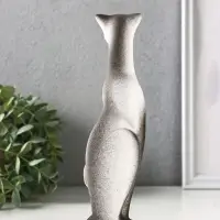Фигура керамика &laquo;Кошка Багира&raquo;, 21 см, белый с чёрным