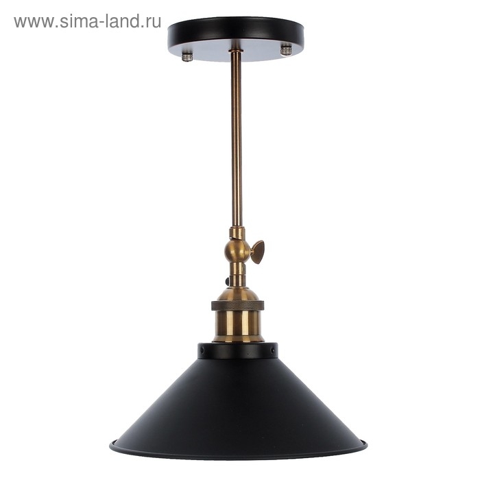 Светильник потолочный Светильник потолочный "Грегори" черный 1x40W E27 22x22x15 см BayerLux