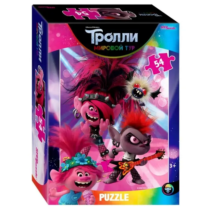 Пазл Trolls-2, 54 элемента, МИКС Пазл Trolls-2, 54 элемента, МИКС