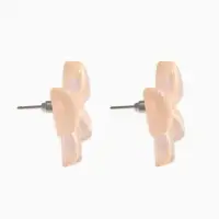 Серьги пластик &laquo;Бантик&raquo;, перламутровый, бежевые