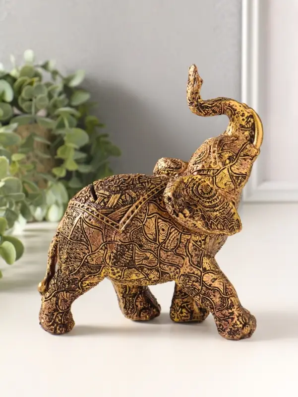 Копилка полистоун "Слон ажурный" 20х17 см