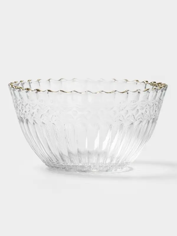 Салатники &laquo;Ронда&raquo;, 350 мл, 37.5&times;32.5&times;7 см, на подставке, набор 3 шт., стекло, прозрачный